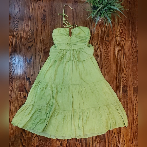 Free People X G.P.D  Tiered Peplum Midi Dress - Picture 6 of 9